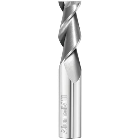 2-Flute - 45° Helix - 3825 AlumaMill HP End Mills, RH Spiral, Square, Standard, 1